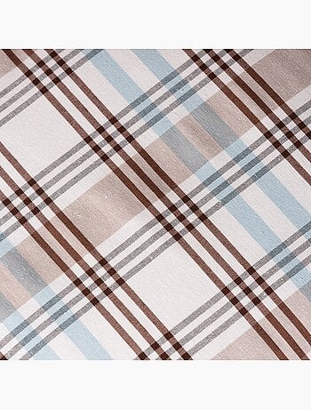 Lot de deux housses de coussin motif tartan, avec fermeture zippée - Gamusi.