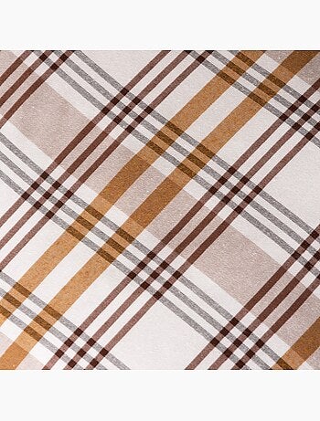 Lot de deux housses de coussin motif tartan, avec fermeture zippée - Gamusi.