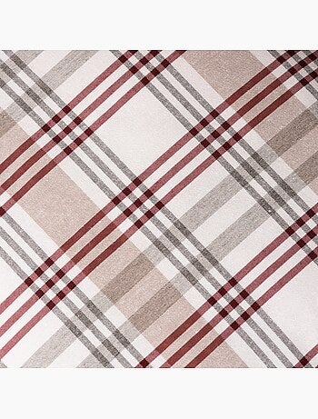 Lot de deux housses de coussin motif tartan, avec fermeture zippée - Gamusi.
