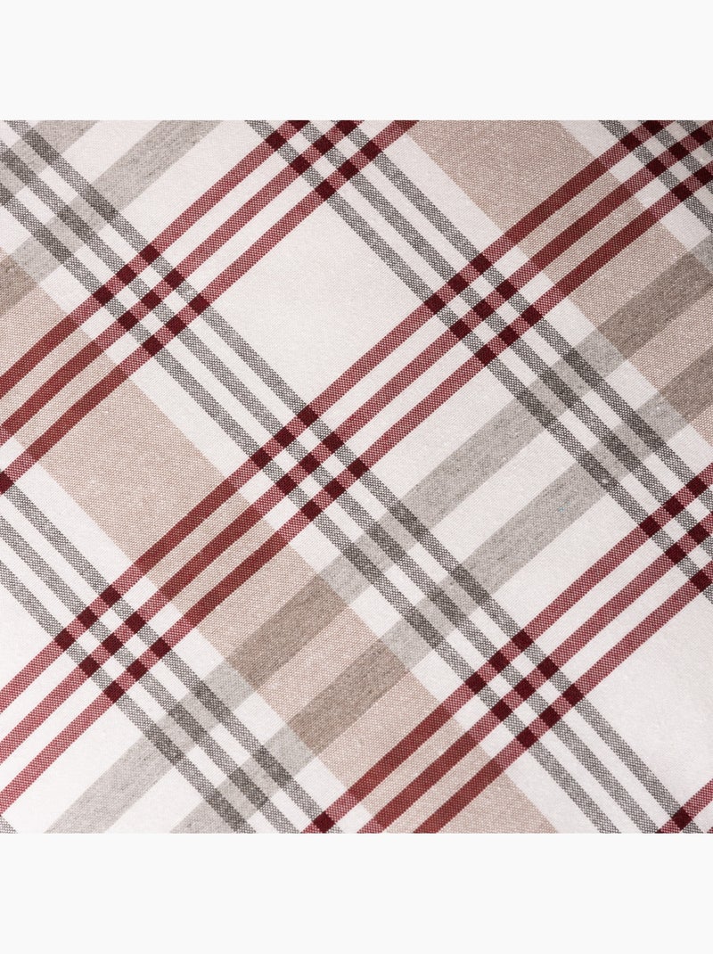 Lot de deux housses de coussin motif tartan, avec fermeture zippée - Gamusi. Gris - Kiabi