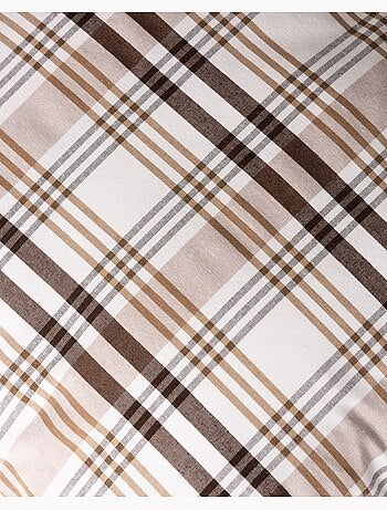 Lot de deux housses de coussin motif tartan, avec fermeture zippée - Gamusi.