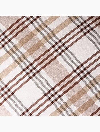 Lot de deux housses de coussin motif tartan, avec fermeture zippée - Gamusi.