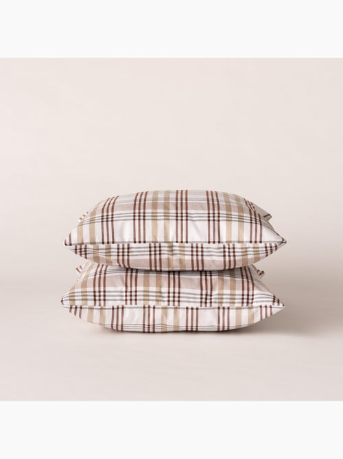 Lot de deux housses de coussin motif tartan, avec fermeture zippée - Gamusi. - Kiabi Lot de deux housses de coussin motif tartan, avec fermeture zippée - Gamusi. - Kiabi