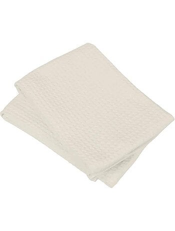 Lot de deux serviettes coton 57 fils nid d'abeille WEEK END