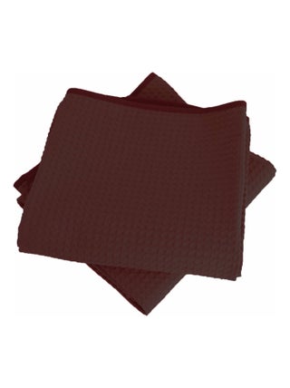 Lot de deux serviettes coton 57 fils nid d'abeille WEEK END
