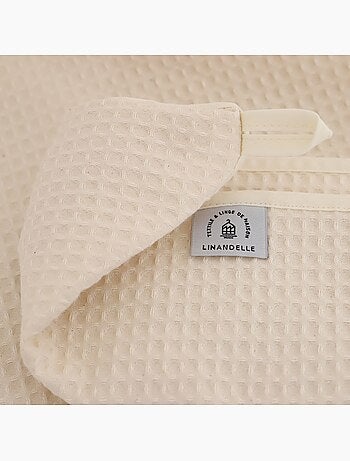 Lot de deux serviettes coton 57 fils nid d'abeille WEEK END
