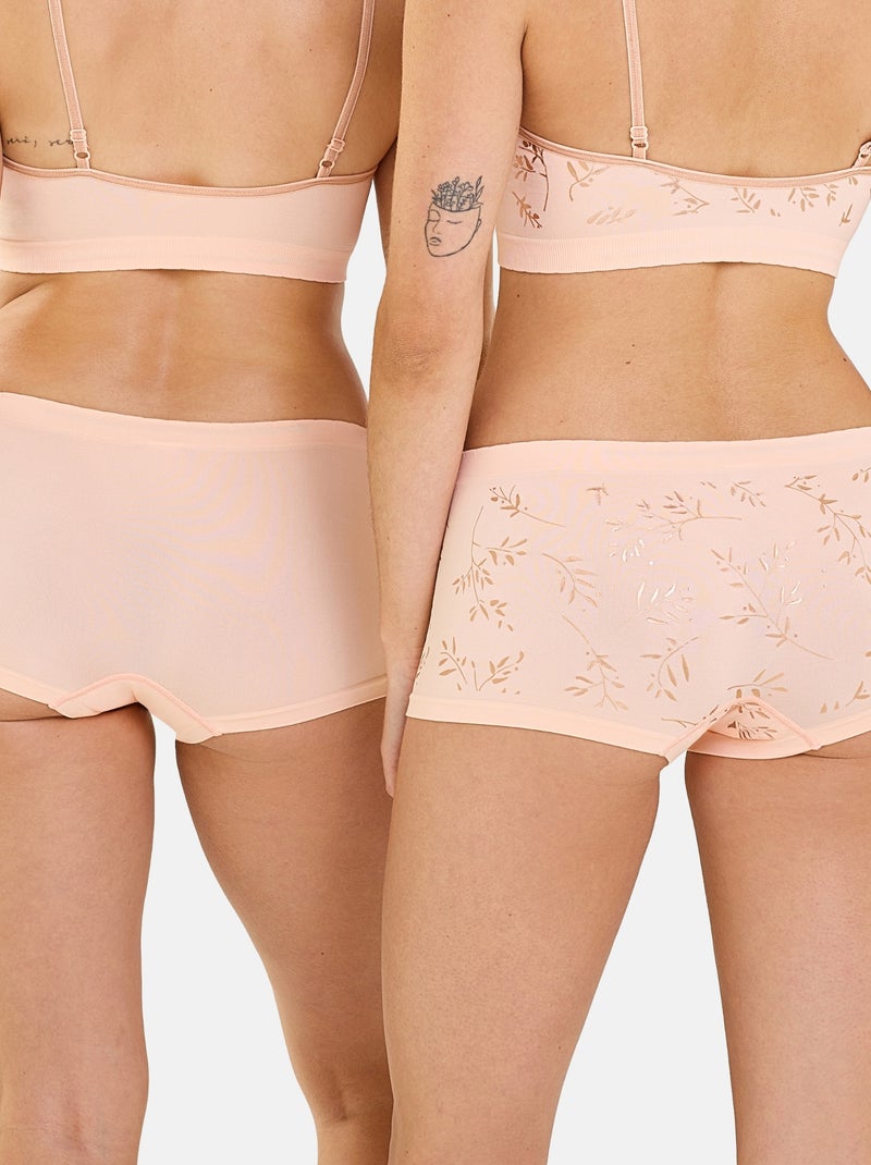 Lot de deux shorties Zen Anniversaire Billet Doux Rose pâle - Kiabi