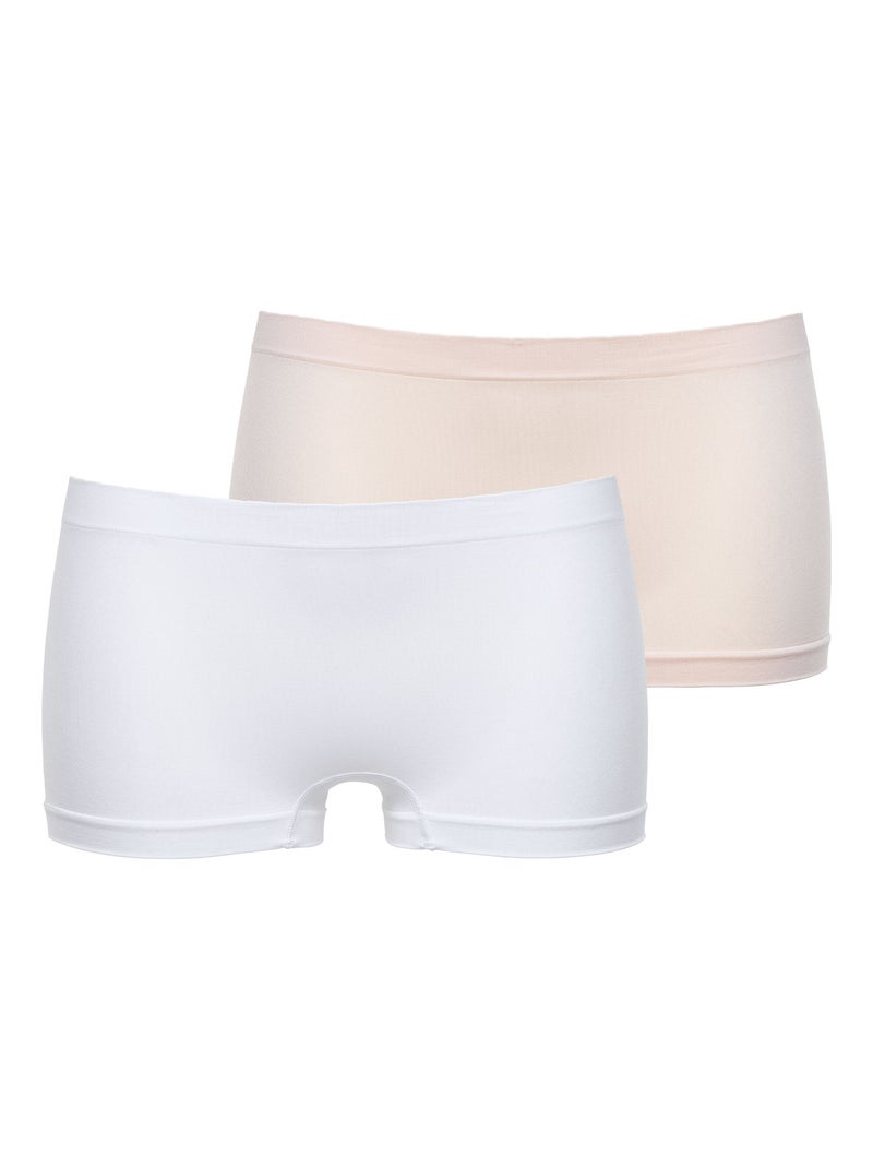 Lot de deux shorties Zen Attitude Billet Doux Beige/Blanc - Kiabi