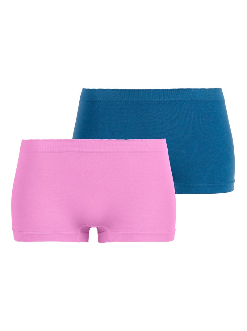 Lot de deux shorties Zen Attitude Billet Doux Bleu Rose - Kiabi