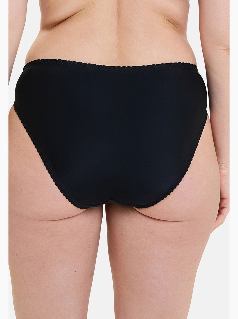 Lot de deux slips arum sans complexe lingerie Noir Beige - Kiabi