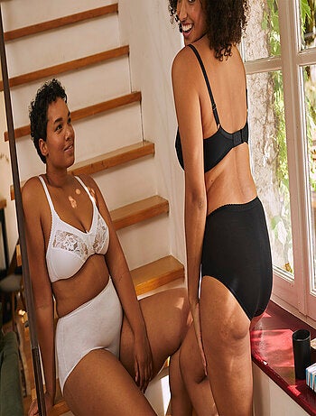 Lot de deux slips classique coton b sans complexe lingerie