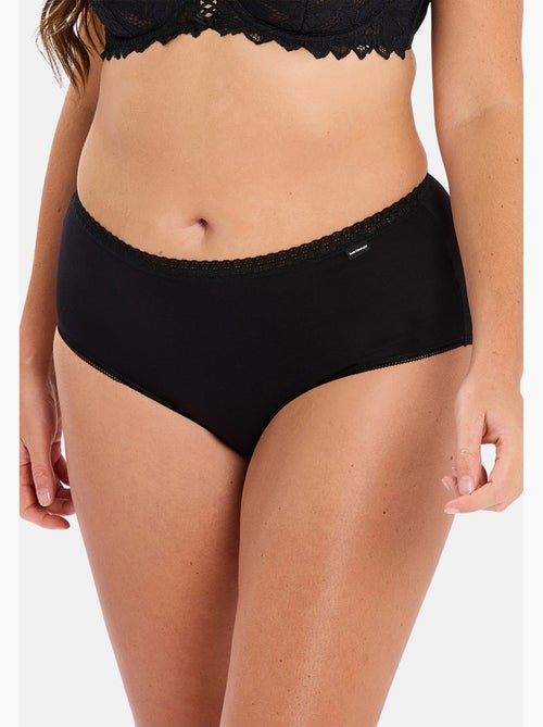 Lot de deux slips classique coton b sans complexe lingerie - Kiabi Lot de deux slips classique coton b sans complexe lingerie - Kiabi
