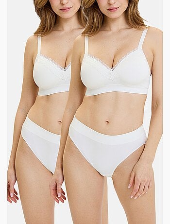 Lot de deux slips essentiel confort sans complexe lingerie