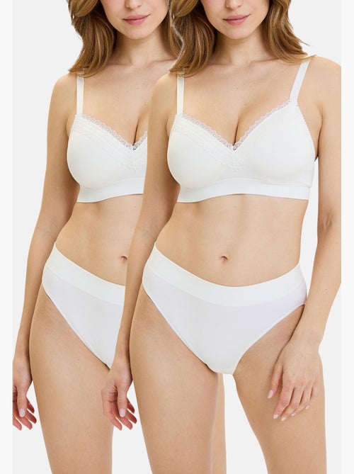 Lot de deux slips essentiel confort sans complexe lingerie - Kiabi