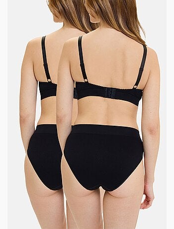 Lot de deux slips essentiel confort sans complexe lingerie