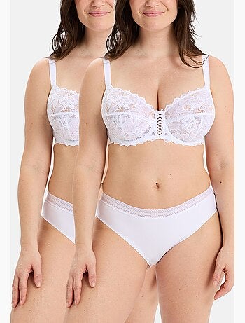 Lot de deux slips invisible coton sans complexe lingerie