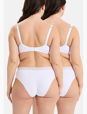 Lot de deux slips invisible coton sans complexe lingerie