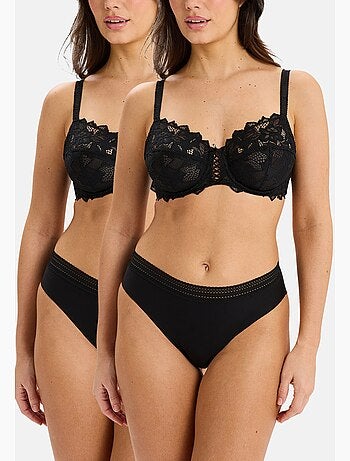 Lot de deux slips invisible coton sans complexe lingerie