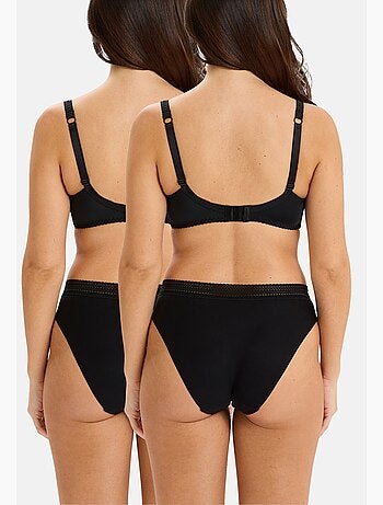 Lot de deux slips invisible coton sans complexe lingerie