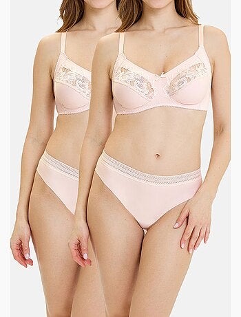 Lot de deux slips invisible coton sans complexe lingerie