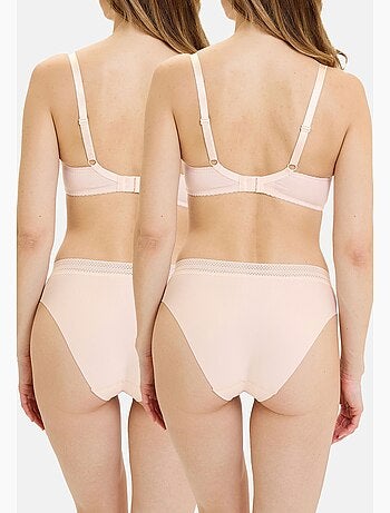 Lot de deux slips invisible coton sans complexe lingerie