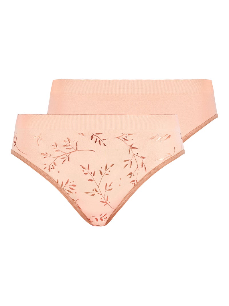 Lot de deux slips Zen Anniversaire Billet Doux Rose pâle - Kiabi