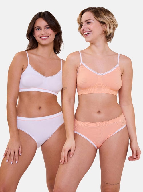 Lot de deux slips Zen Attitude Billet Doux - Kiabi Lot de deux slips Zen Attitude Billet Doux - Kiabi