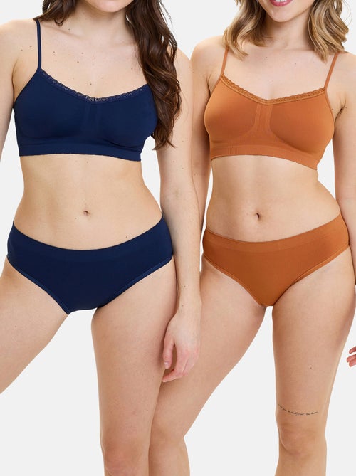 Lot de deux slips Zen Attitude Billet Doux - Kiabi Lot de deux slips Zen Attitude Billet Doux - Kiabi