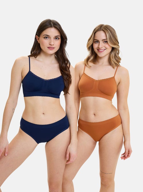 Lot de deux slips Zen Attitude Billet Doux - Kiabi Lot de deux slips Zen Attitude Billet Doux - Kiabi