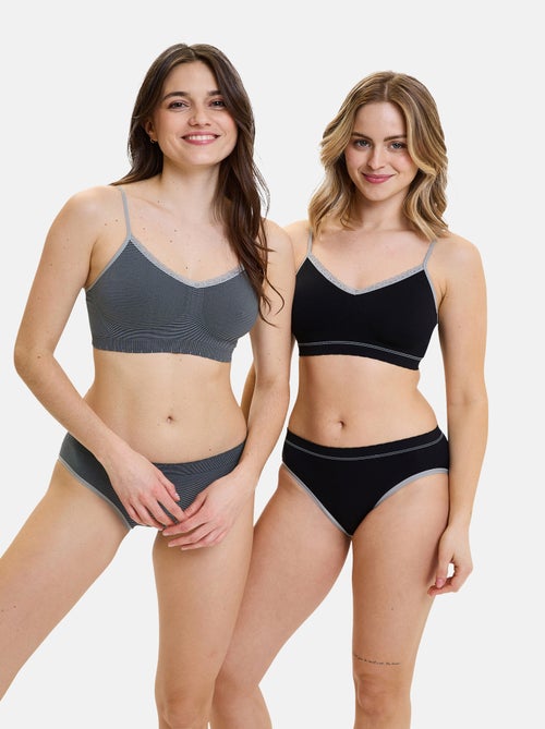 Lot de deux slips Zen Attitude Billet Doux - Kiabi