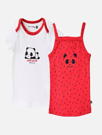 LOT DE DEUX SOUS-VETEMENTS BEBE FILLE