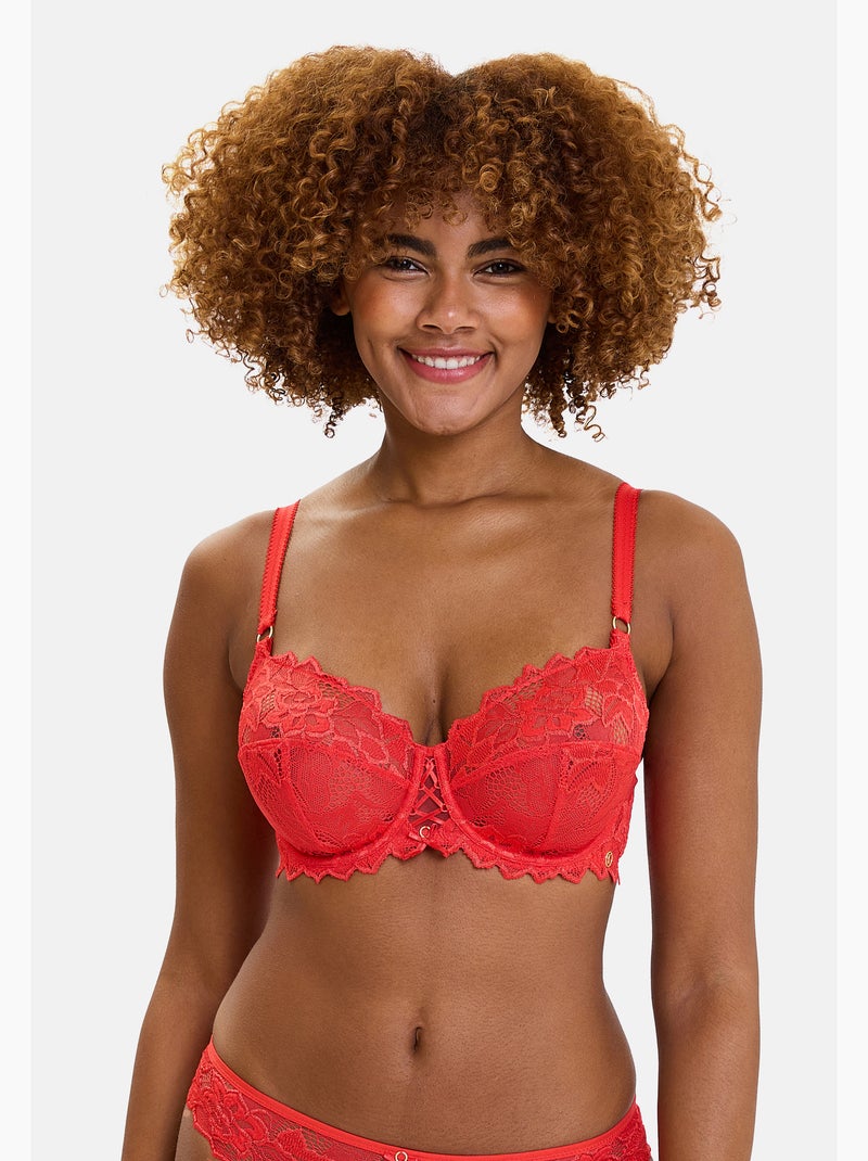 Lot de deux soutiens gorge Arum Prima Sans Complexe Blanc Rouge - Kiabi