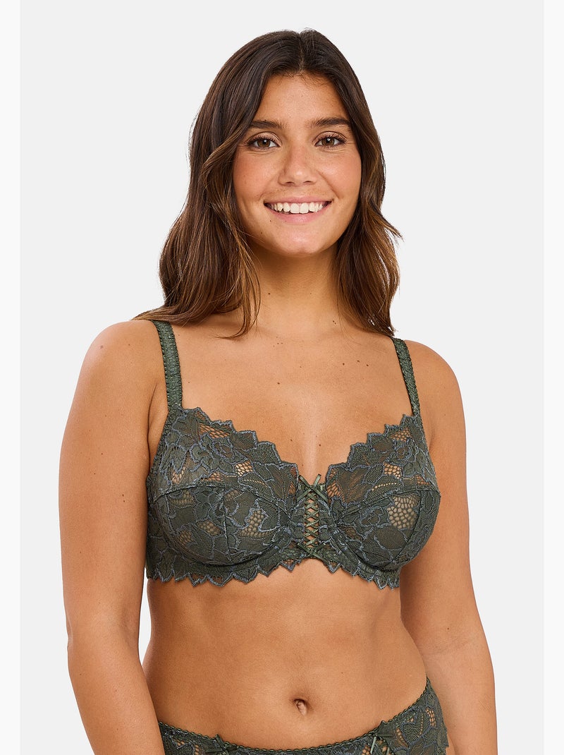 Lot de deux soutiens gorge Arum Sans Complexe Rose/Vert - Kiabi
