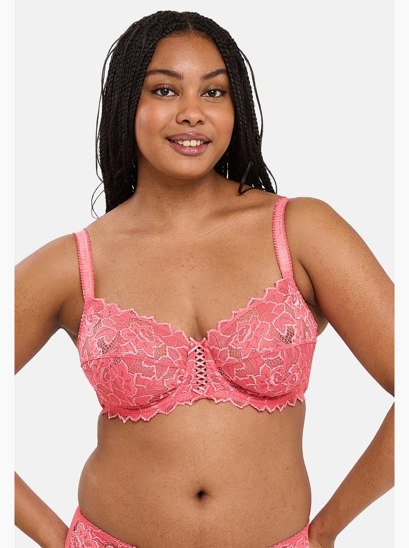 Lot de deux soutiens gorge Arum Sans Complexe Rose/Vert - Kiabi