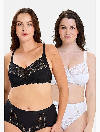 Lot de deux soutiens gorge coton d'arum sans complexe lingerie