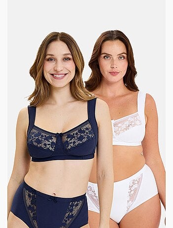 Lot de deux soutiens gorge jeanne sans complexe lingerie