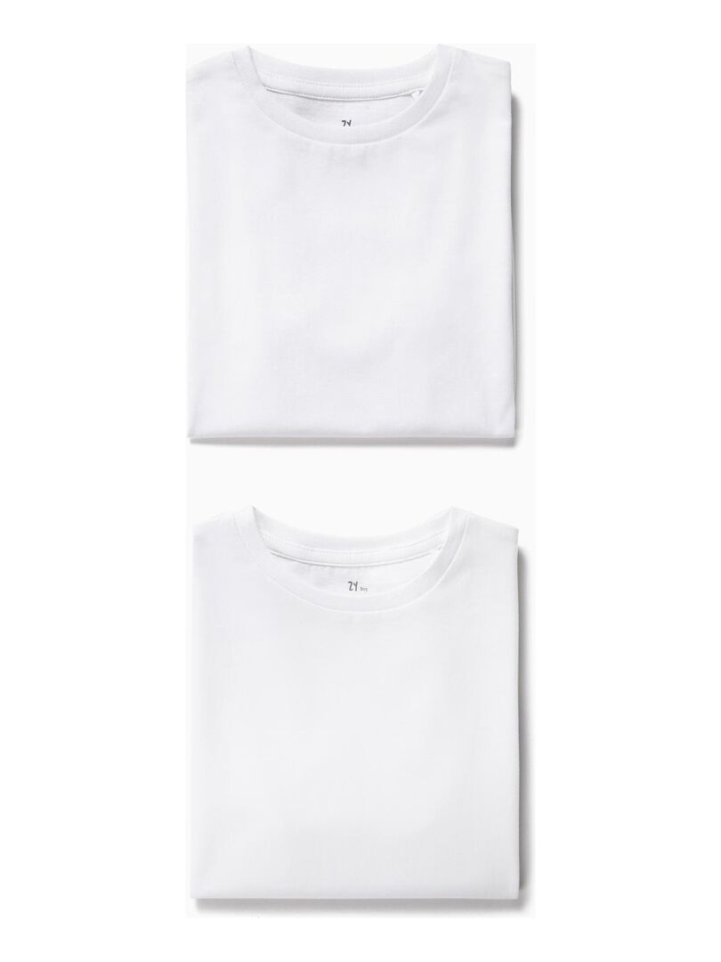Essentials T-Shirts Manches Courtes Garçon - Pack Multiples Coton/Poly - Confortable Et Respirant