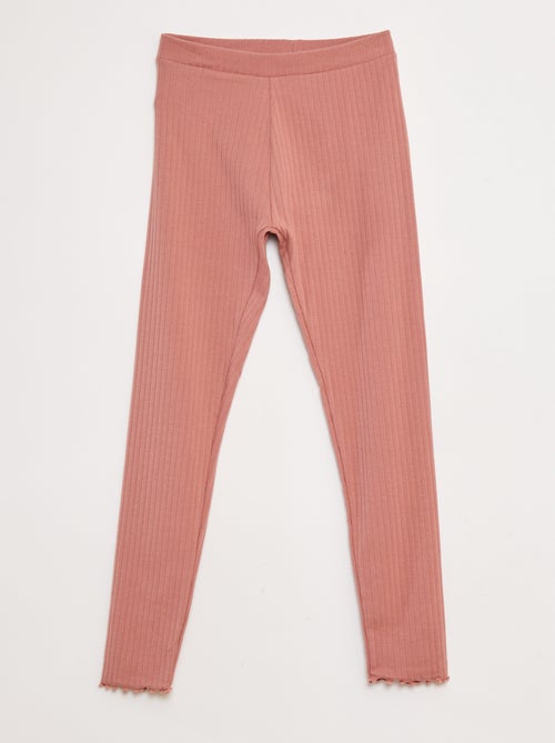 Lot de leggings côtelés 1 imprimé + 1 uni - 2 pièces - Kiabi