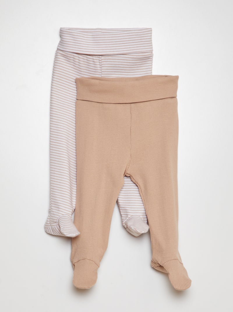 Lot de leggings en coton - 2 pièces Marron - Kiabi