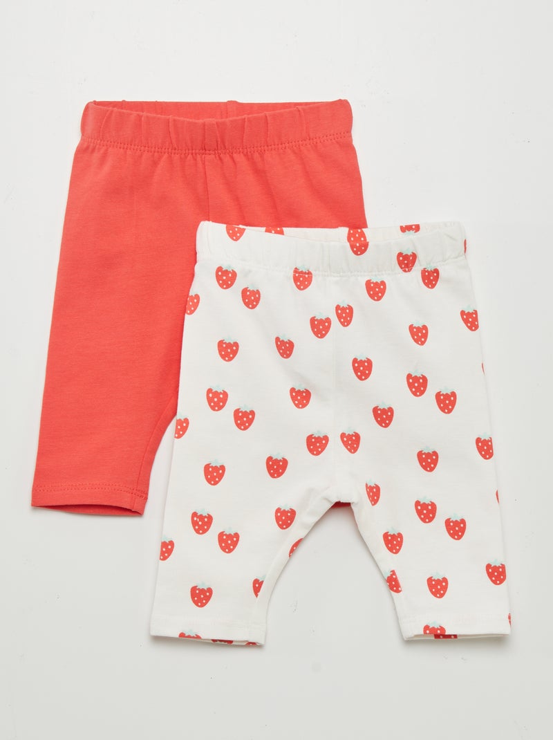 Lot de leggings en jersey - 2 pièces Rouge - Kiabi