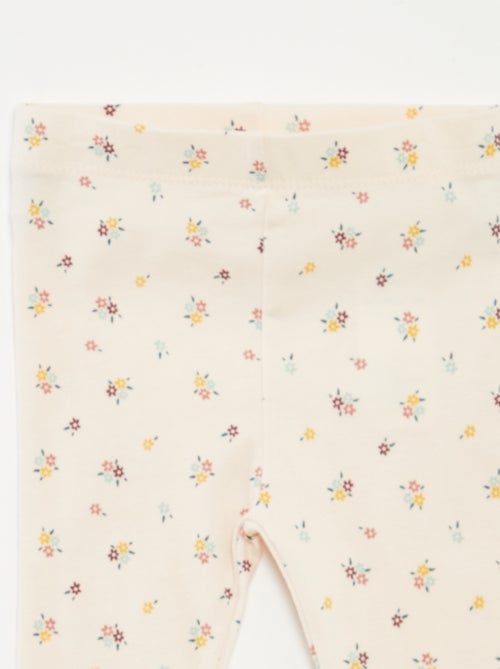 Lot de leggings long 1 imprimé all-over / 1 couleur unie - Kiabi