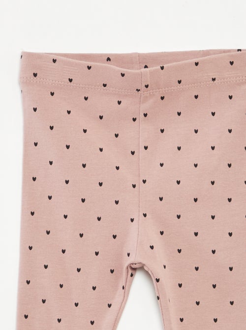 Lot de leggings long 1 imprimé all-over / 1 couleur unie - Kiabi