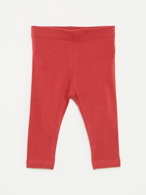 Lot de leggings long 1 imprimé all-over / 1 couleur unie - Kiabi