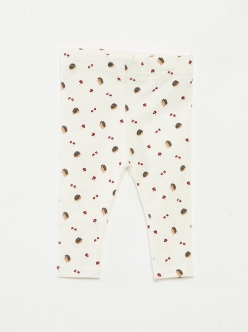 Lot de leggings long 1 imprimé all-over / 1 couleur unie - Kiabi