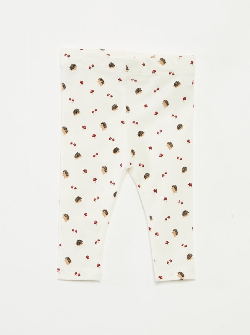 Lot de leggings long 1 imprimé all-over / 1 couleur unie Rouge - Kiabi
