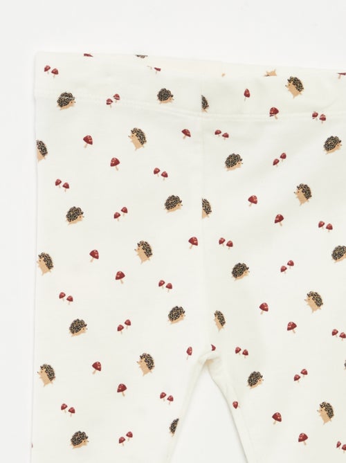 Lot de leggings long 1 imprimé all-over / 1 couleur unie - Kiabi