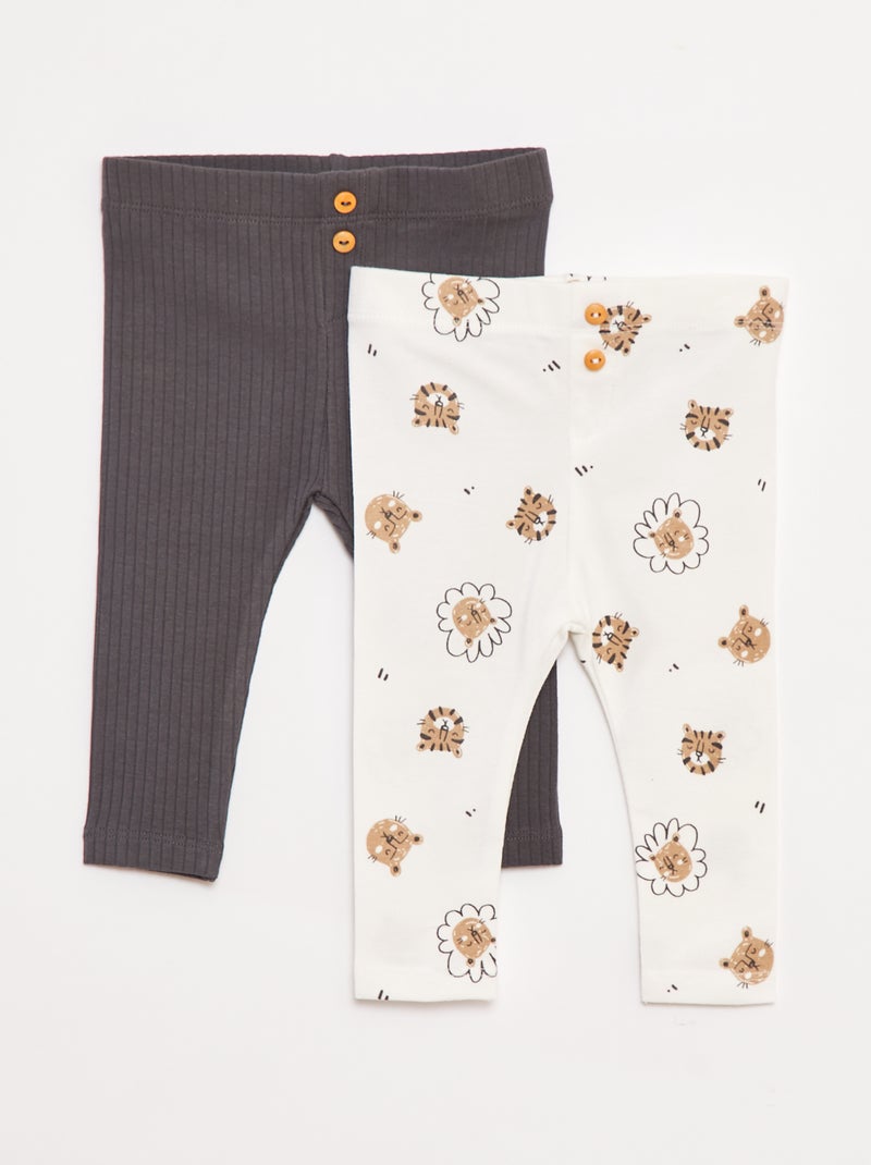 Lot de leggings longs Blanc - Kiabi