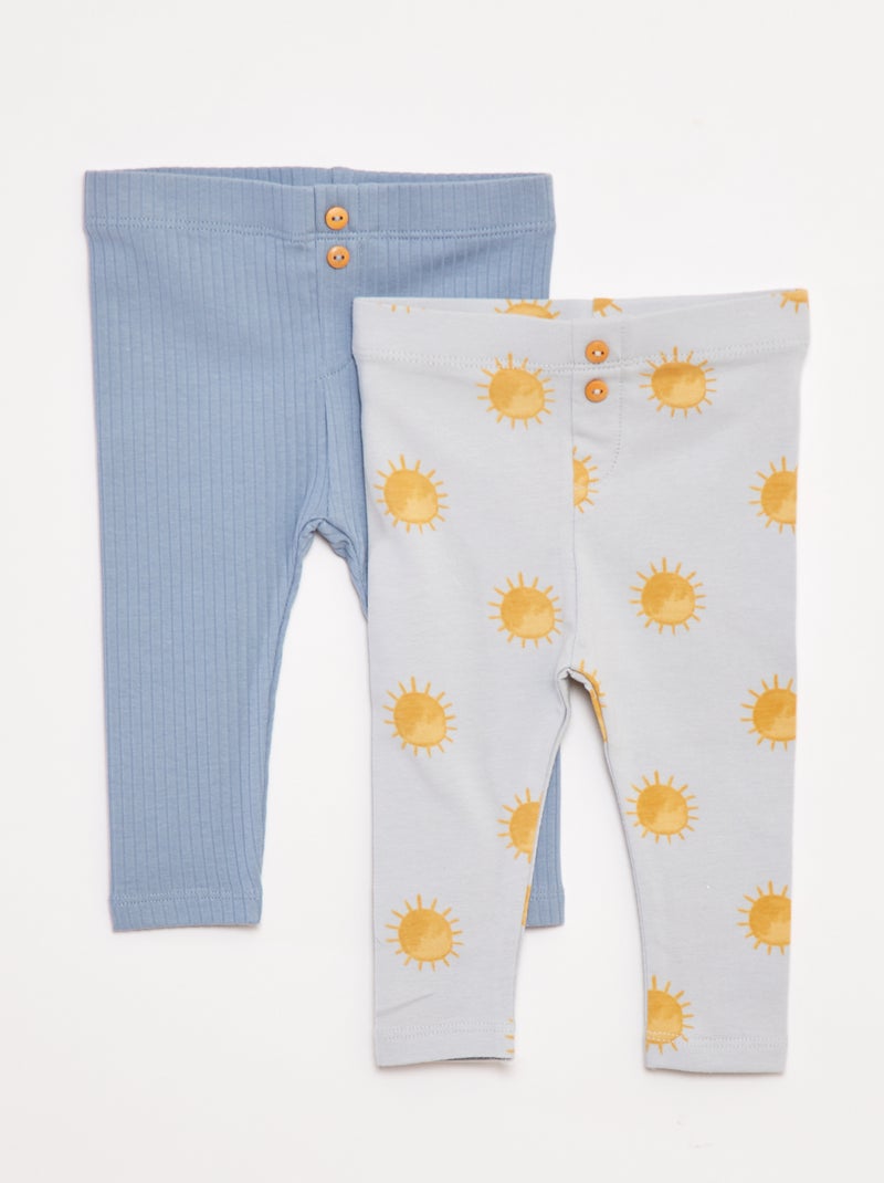Lot de leggings longs Bleu - Kiabi