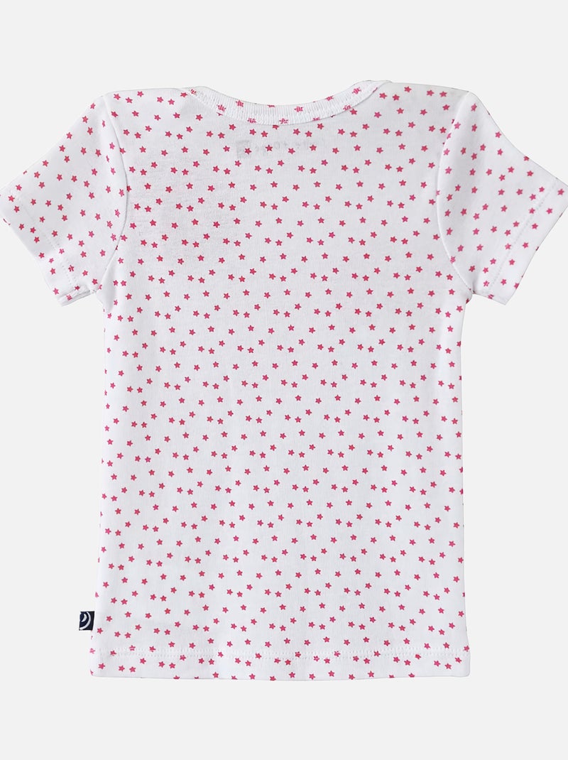 LOT DE MAILLOTS DE CORPS CANNELLE Blanc Rose - Kiabi