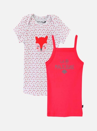LOT DE MAILLOTS DE CORPS CANNELLE